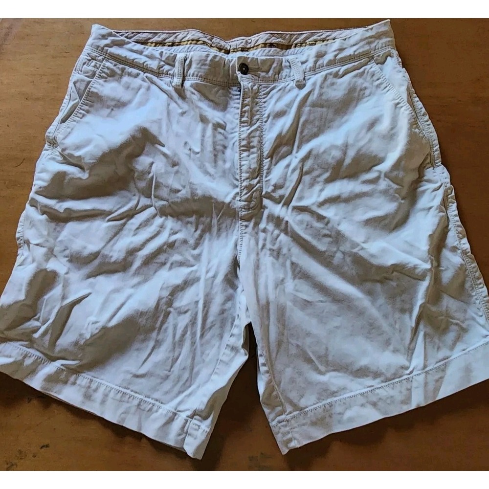 Tommy Bahama Shorts Mens Light Khaki Relaxed Fit Flat Front Tencel Cotton Sz 36